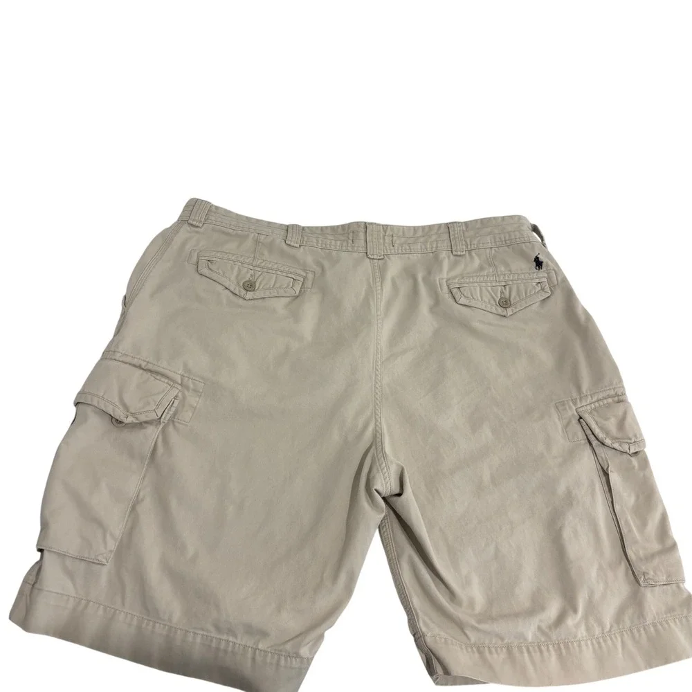 Polo Ralph Lauren Cargo Shorts Mens 46 Tan Khaki Cotton Twill Utility Relaxed